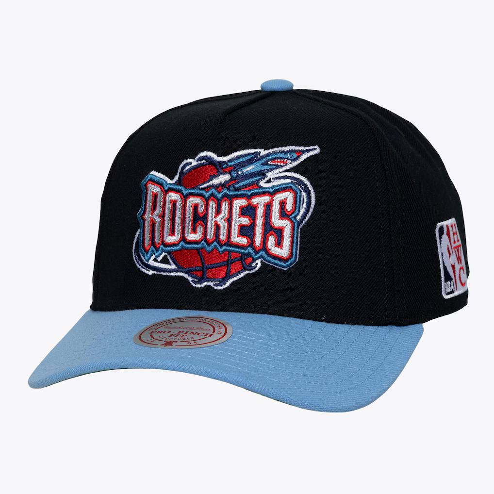 Houston Rockets Mitchell & Ness Legendary Home Pro Pinch Snapback Hat - Black