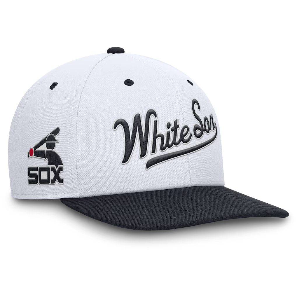 Chicago White Sox Nike Cooperstown Collection Pro Performance Snapback Hat - White/Navy