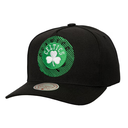 Boston Celtics Mitchell & Ness Tilted Pro Pinch Adjustable Hat - Negra