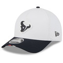 Houston Texans New Era 2025 NFL Training Camp A-Frame 9FORTY Adjustable Hat - White/Navy