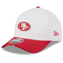 San Francisco 49ers New Era 2025 NFL Training Camp A-Frame 9FORTY Adjustable Hat - White/Scarlet