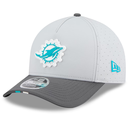 Miami Dolphins New Era 2025 NFL Training Camp A-Frame 9FORTY Adjustable Hat - Gray/Graphite