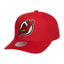 New Jersey Devils Mitchell & Ness Team Ground Pro Adjustable Hat - Roja