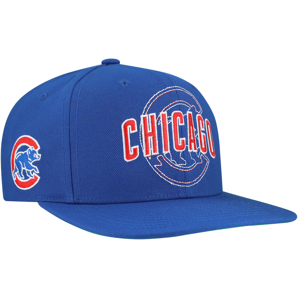 Chicago Cubs Mitchell & Ness Double Up Snapback Hat - Royal