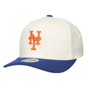 New York Mets Mitchell & Ness Stretch-Snapback Hat - Cream