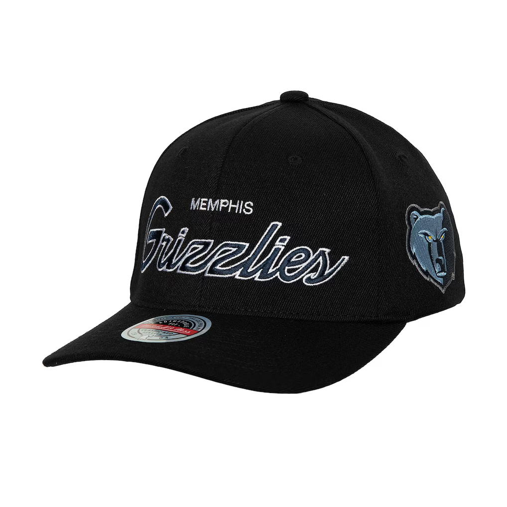 Memphis Grizzlies Mitchell & Ness MVP Team Script 2.0 Stretch-Snapback Hat - Black