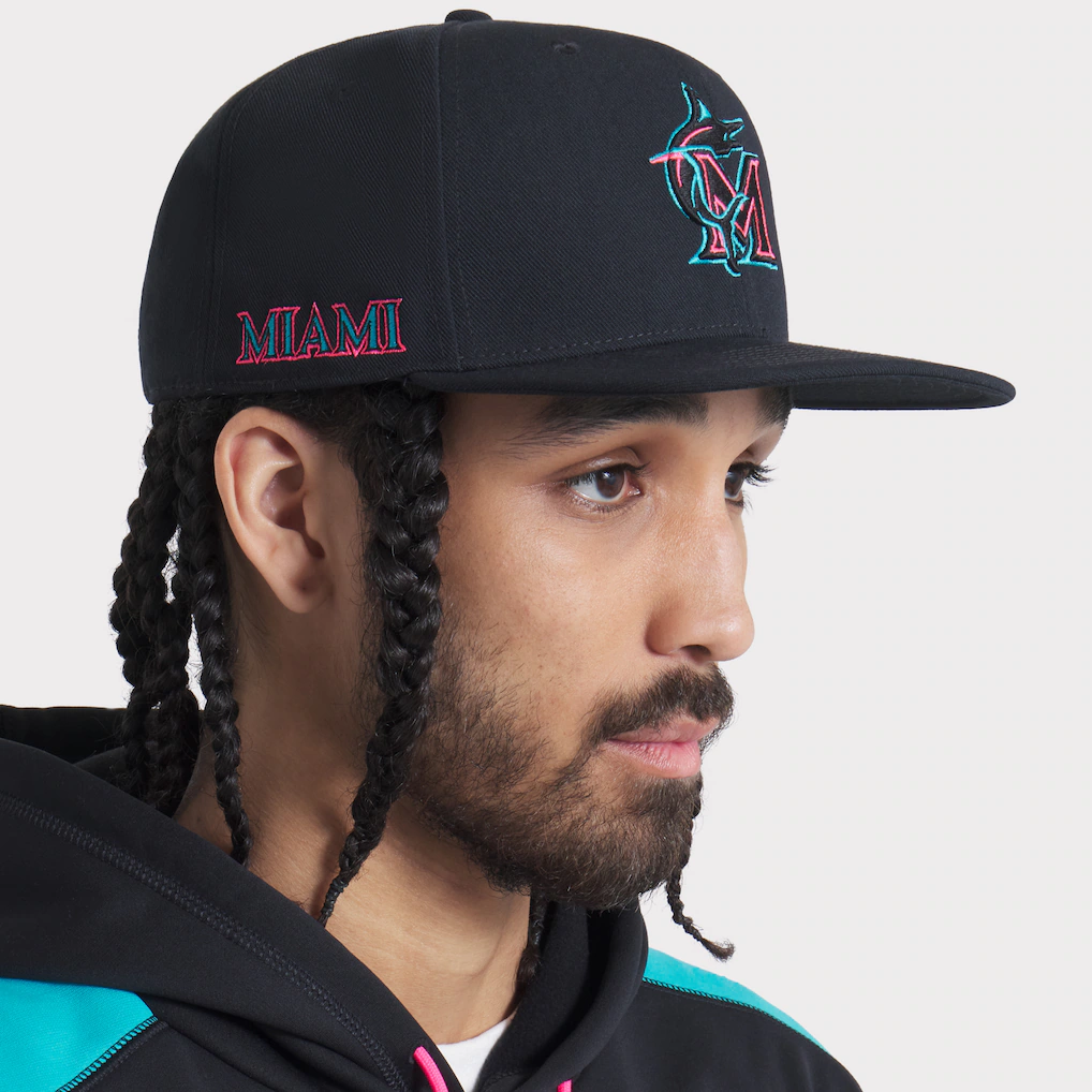 Miami Marlins Nike 2025 City Connect Performance Adjustable Hat - Black