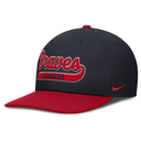 Atlanta Braves Nike Pro Performance Snapback Hat - Navy/Red