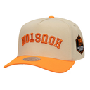 Houston Dynamo FC Mitchell & Ness Upside Down Pro Pinch Snapback Hat - Cream/Orange
