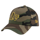 Athletics New Era Woodland Team Pop 9FORTY A-Frame Adjustable Hat - Camo