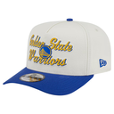 Golden State Warriors New Era Chainstitch 9FIFTY A-Frame Snapback Hat - Cream/Royal