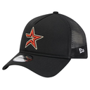 Houston Astros New Era 9FORTY A-Frame Trucker Adjustable Hat - Black