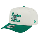 Boston Celtics New Era Chainstitch 9FIFTY A-Frame Snapback Hat - Cream/Kelly Green