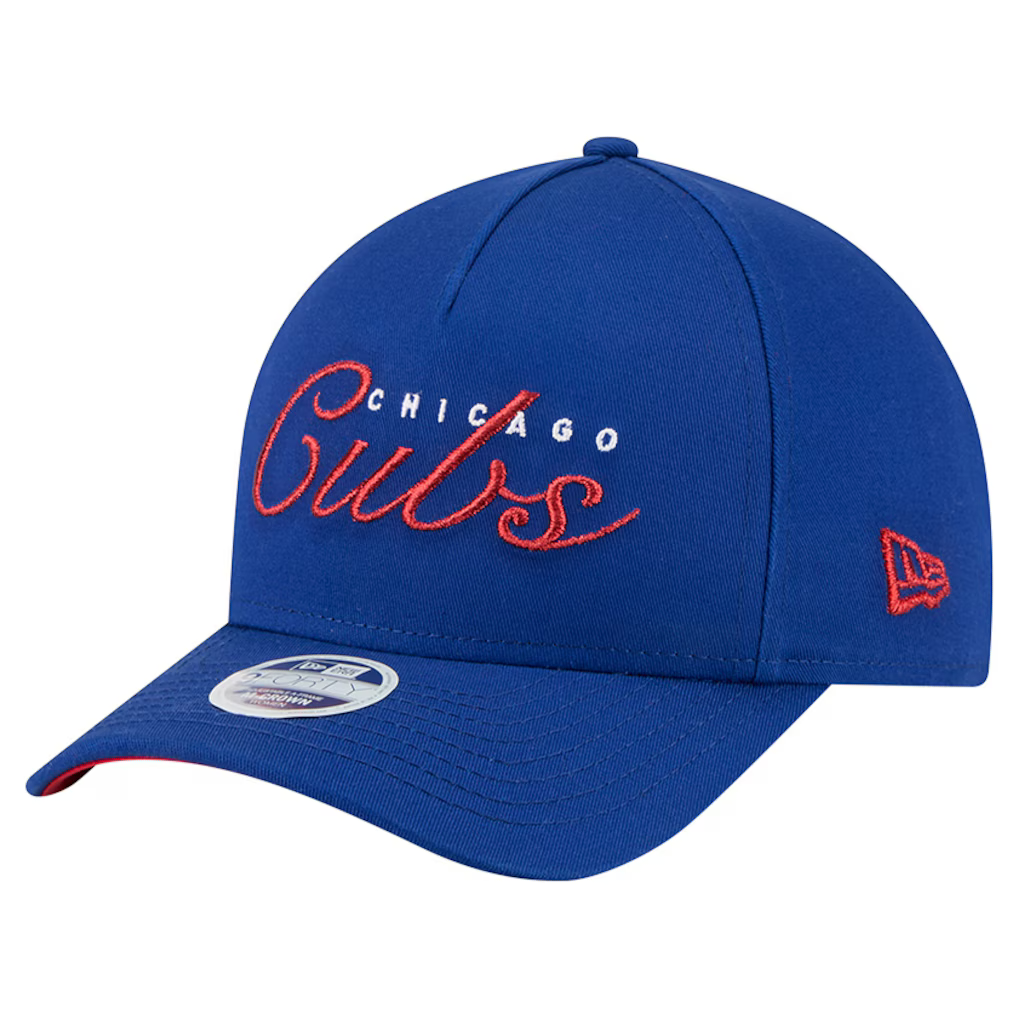 Chicago Cubs New Era MUJER  Metallic A-Frame 9FORTY Adjustable Hat - Royal