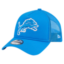 Detroit Lions New Era NIÑO PEQUEÑO  Main 9FORTY A-Frame Trucker Adjustable Hat - Blue