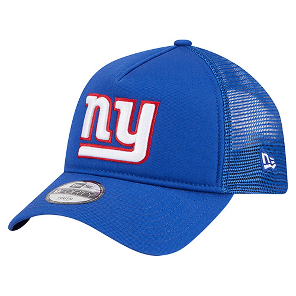 New York Giants New Era NIÑO PEQUEÑO Main 9FORTY A-Frame Trucker Adjustable Hat - Royal