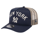 New York Yankees New Era Vintage Arched Foam Front 9FIFTY A-Frame Adjustable Trucker Hat - Navy