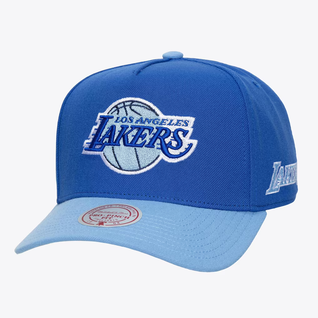 Los Angeles Lakers Mitchell & Ness Legendary Home Pro Pinch Snapback Hat - Blue